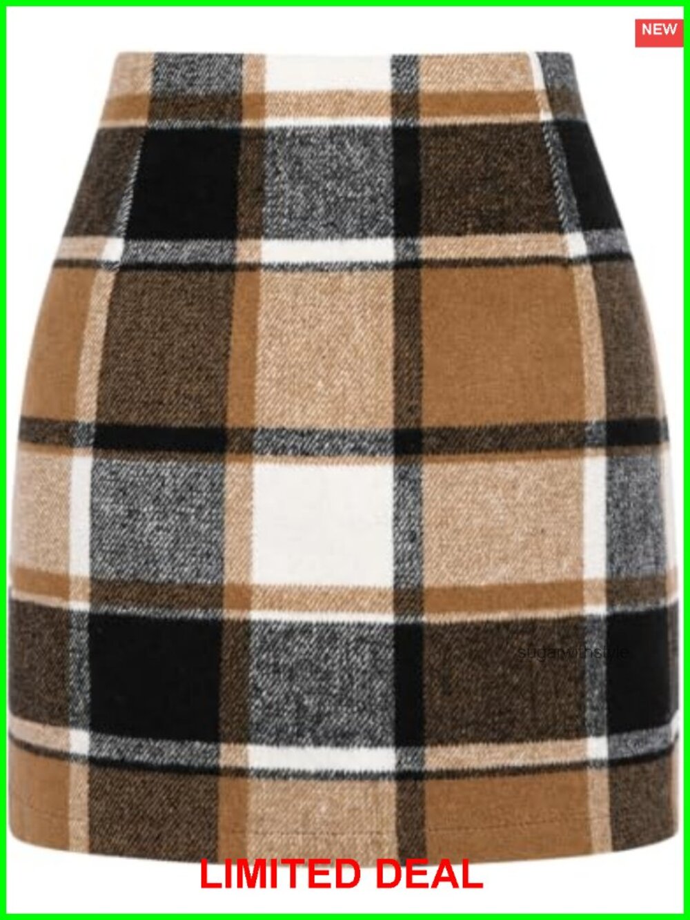 Rapbin Women's Plaid Skorts High Waist Bodycon Pencil Mini Skirt